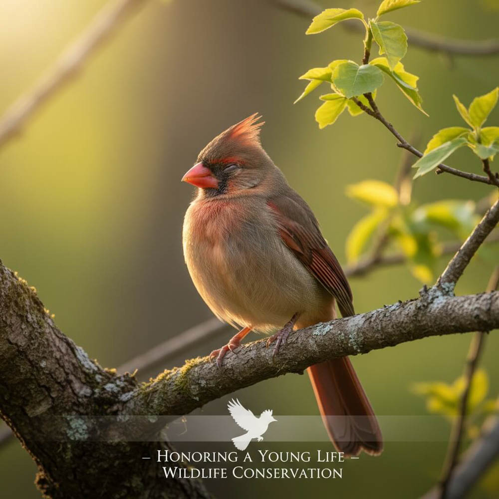 Honoring a Young Life - Wildlife Conservation Tribute (Northern Cardinal)