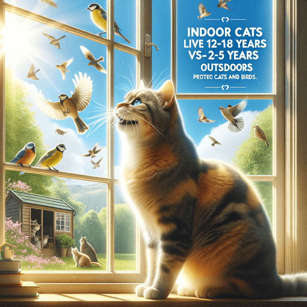 Indoor Cats and Bird Safety – Protect Cats and Birds Educational Graphic