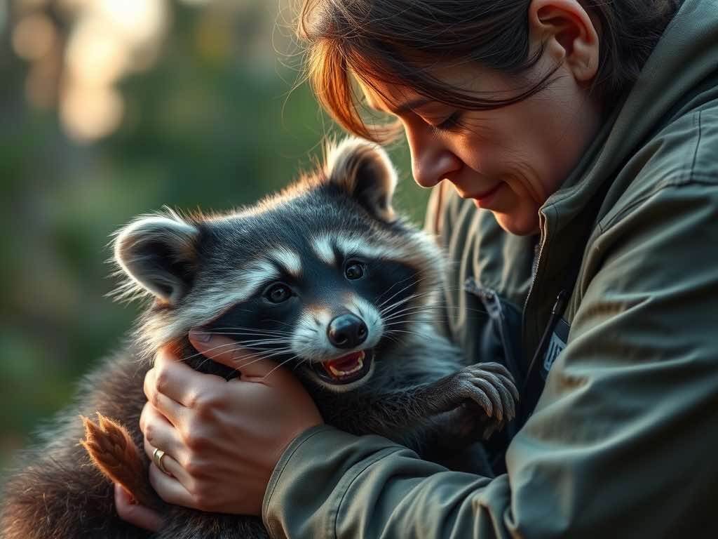 Injured Raccoon finds caring people