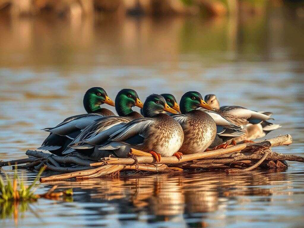 Male ducks loafing
